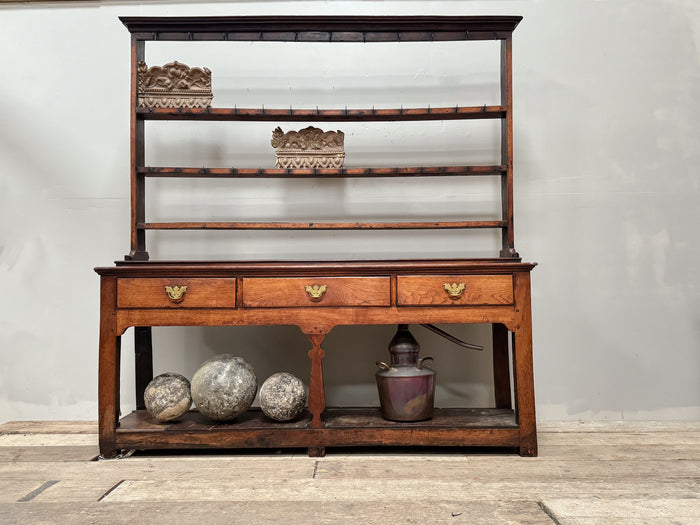 An 18th Century Oak Pot Board Dresser and Rack