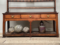 An 18th Century Oak Pot Board Dresser and Rack