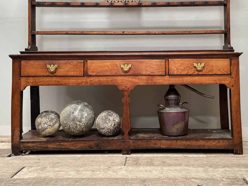 An 18th Century Oak Pot Board Dresser and Rack