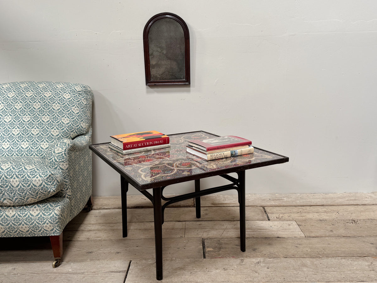 A 19th Century Azerbaijan Silkwork Panel on Table