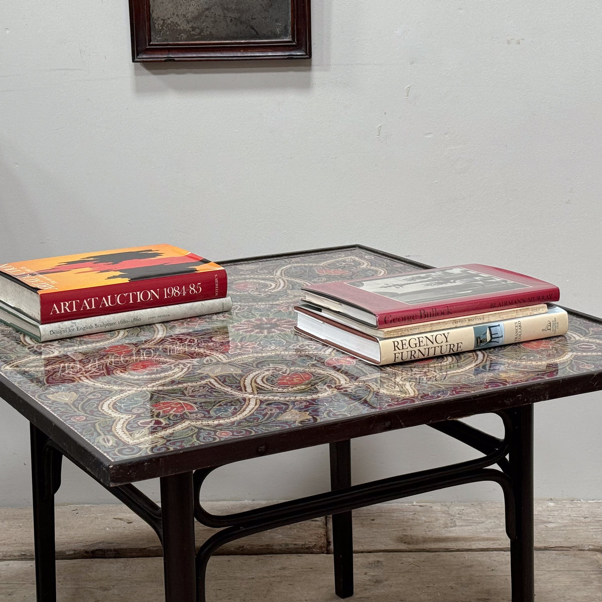 A 19th Century Azerbaijan Silkwork Panel on Table