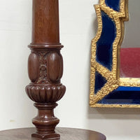 A Large Pair of Late 19th Century Mahogany Column Lamps