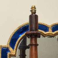 A Large Pair of Late 19th Century Mahogany Column Lamps