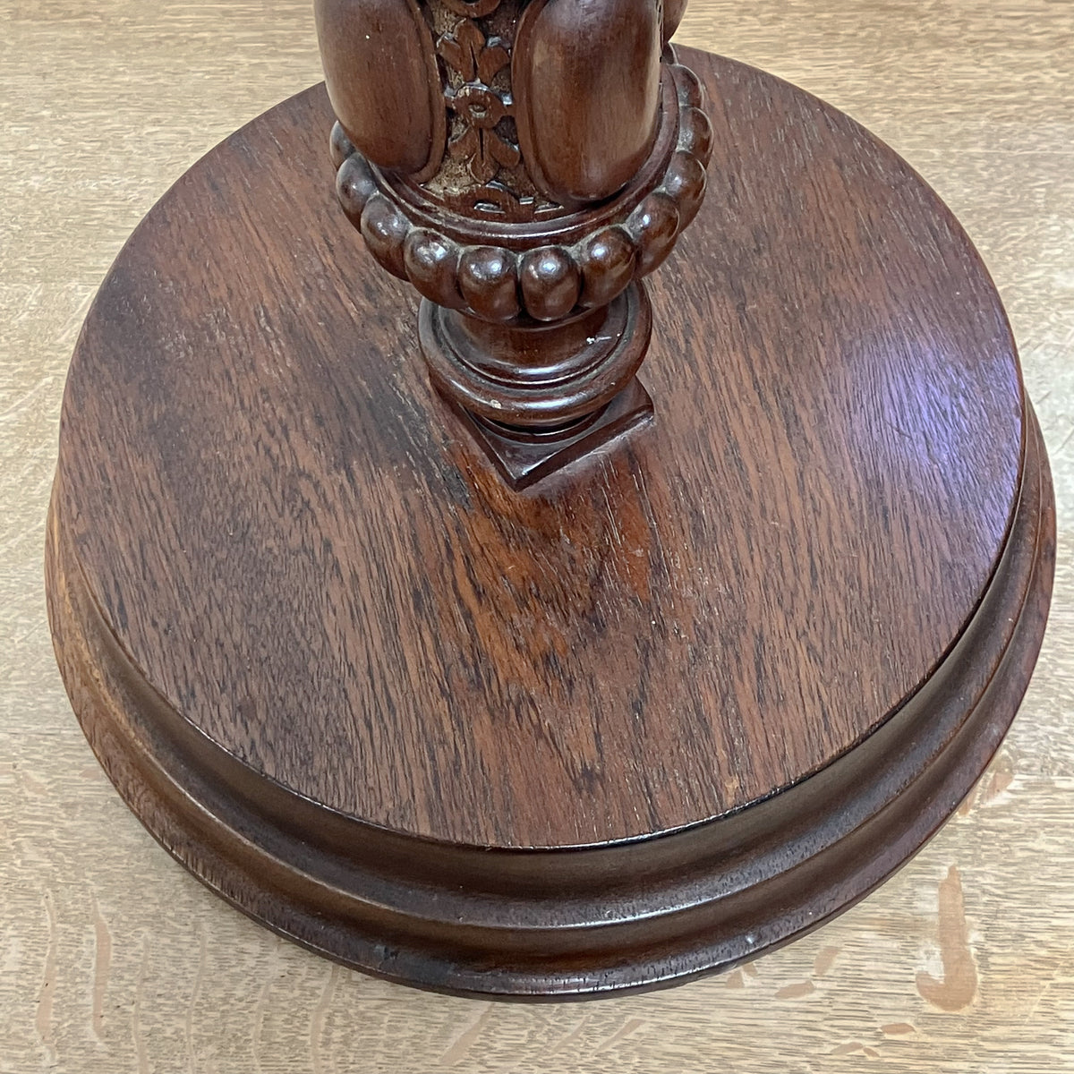 A Large Pair of Late 19th Century Mahogany Column Lamps