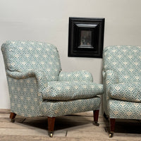 A Pair of Early 20th Century Howard & Sons 'Bridgewater' Armchairs