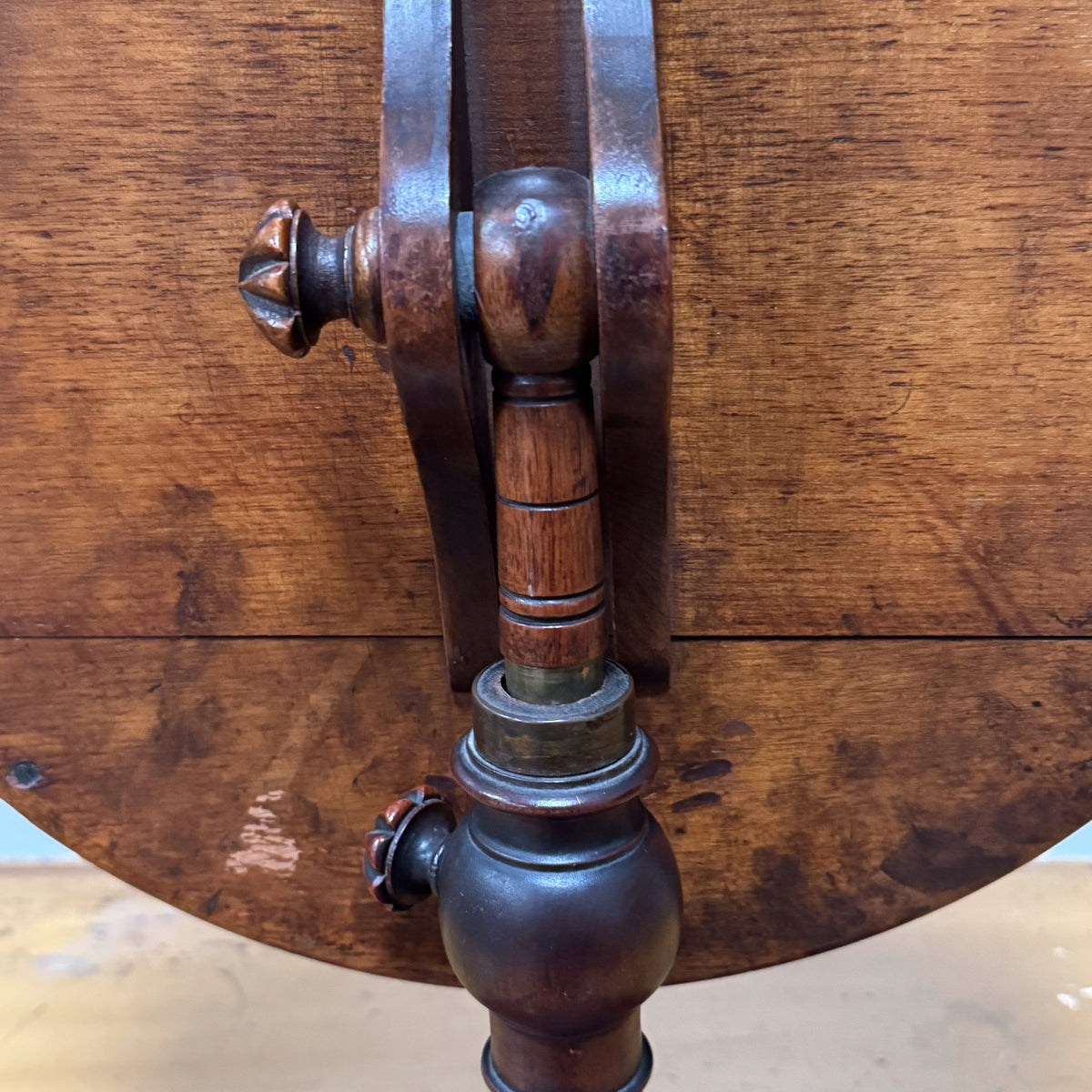 A George IV Mahogany Shaving Mirror attributed to James Mein