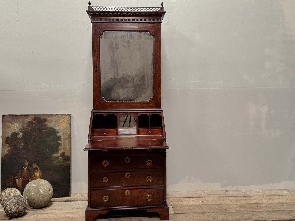 A George II Mahogany Secretaire Bookcase