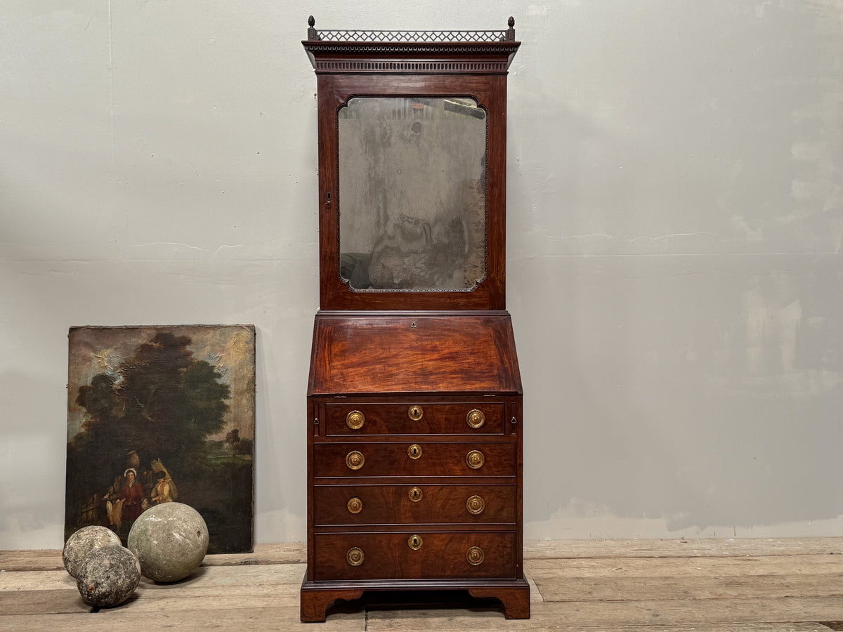 A George II Mahogany Secretaire Bookcase