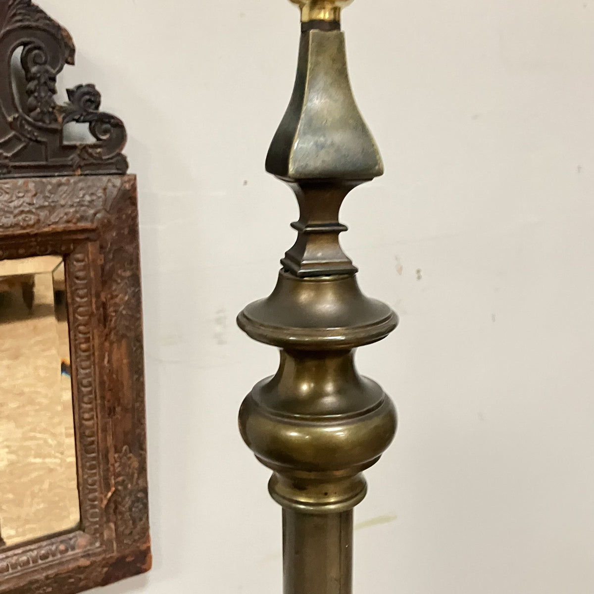 An Early 20th Century Telescopic Brass Standard Lamp