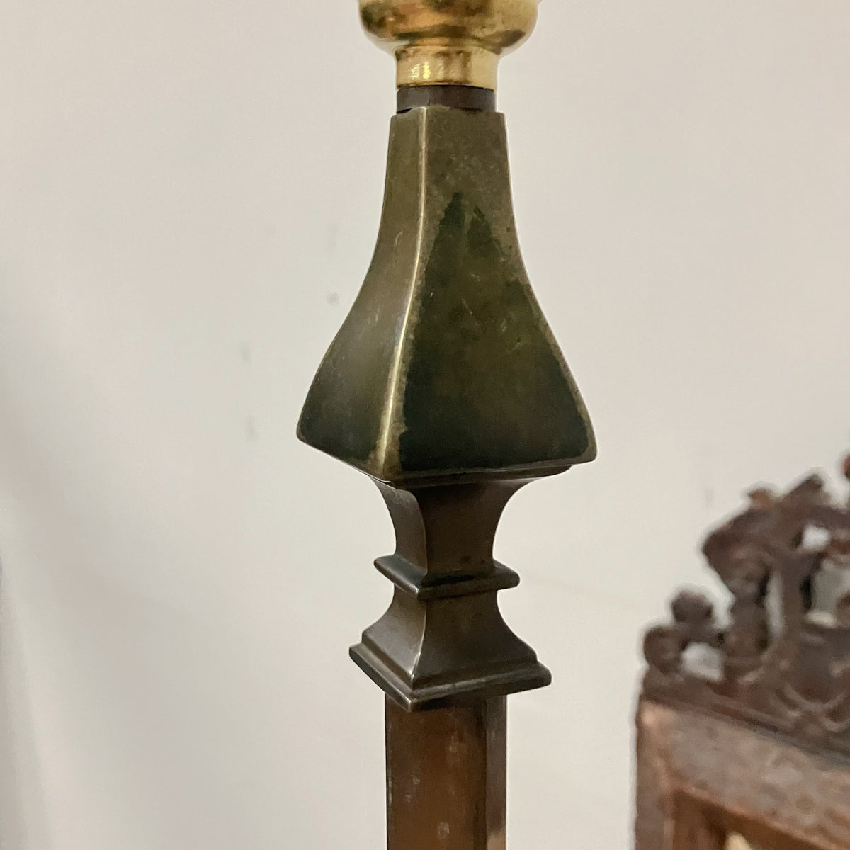 An Early 20th Century Telescopic Brass Standard Lamp