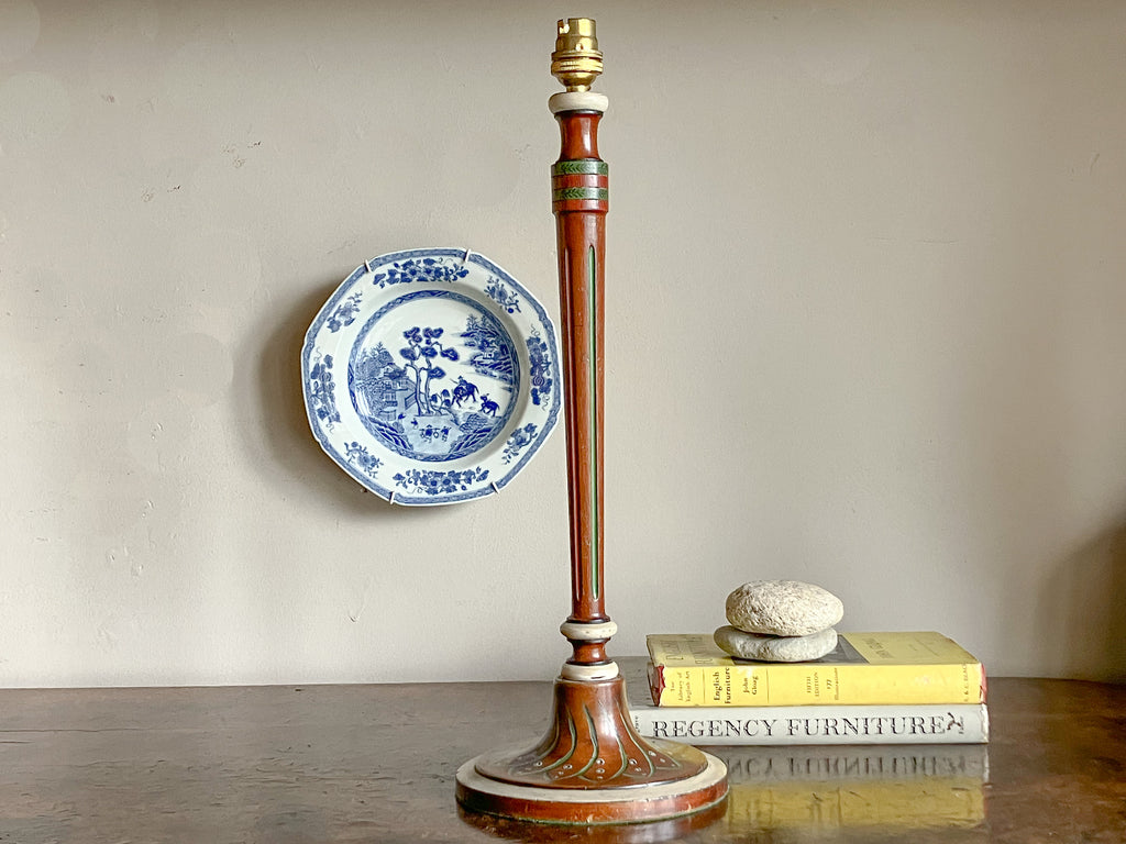 An Early 20th Century Painted Lamp