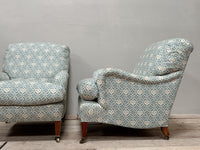 A Pair of Early 20th Century Howard & Sons 'Bridgewater' Armchairs