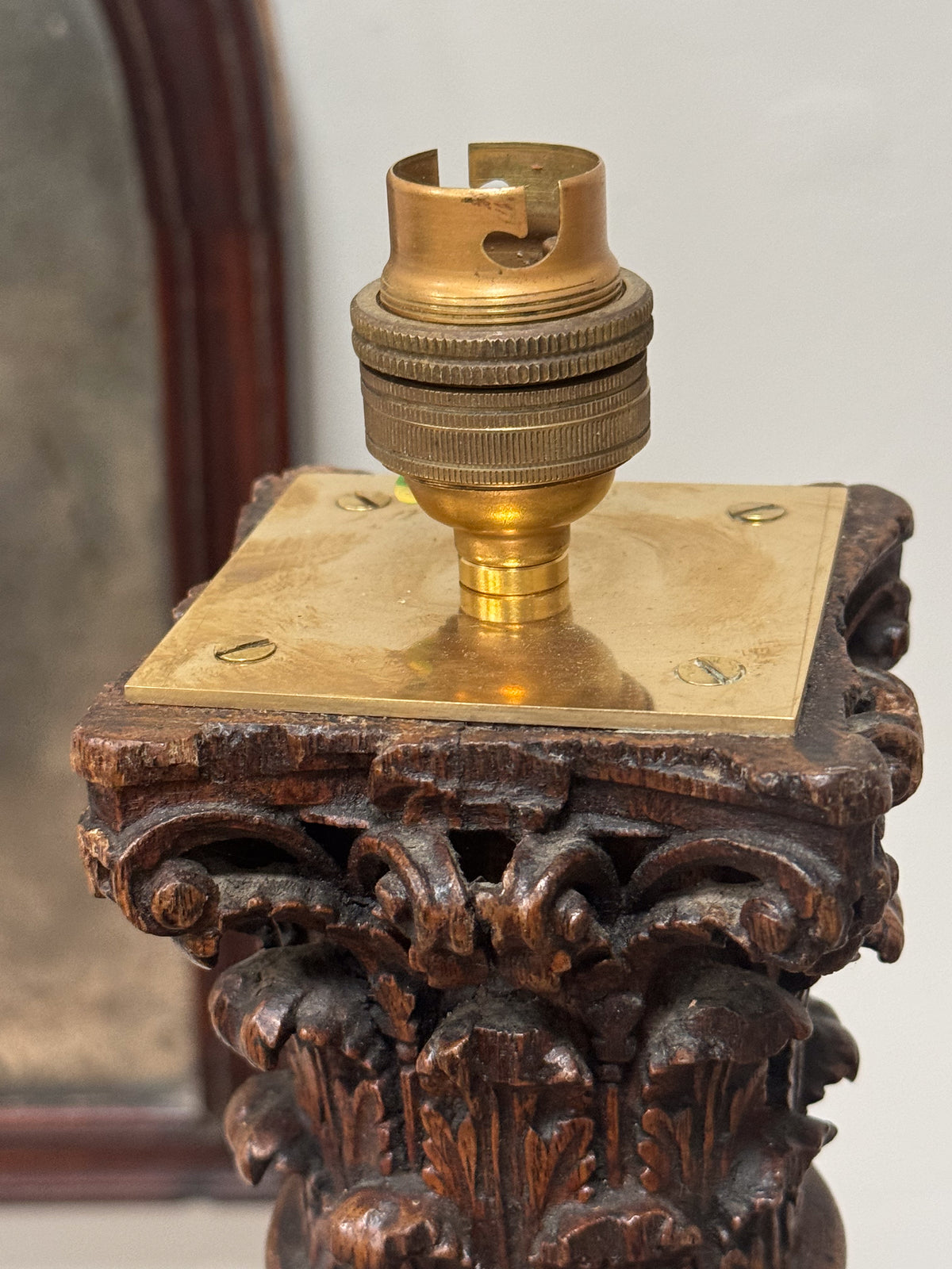 A Tall Corinthian Column Lamp