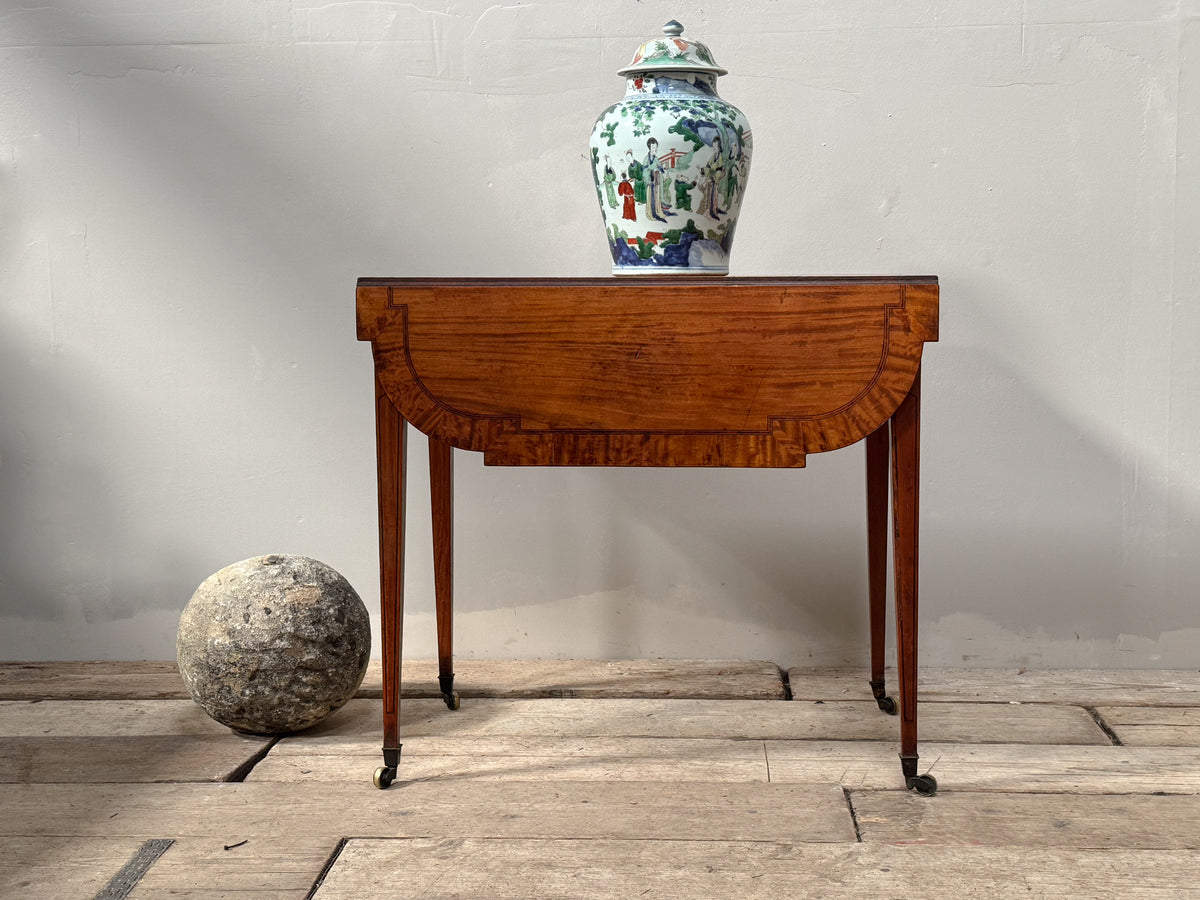 A Sheraton Period Satinwood Pembroke Table