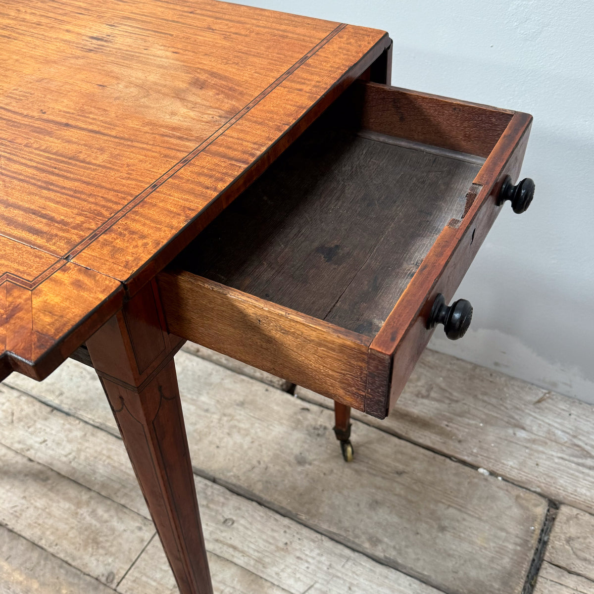 A Sheraton Period Satinwood Pembroke Table