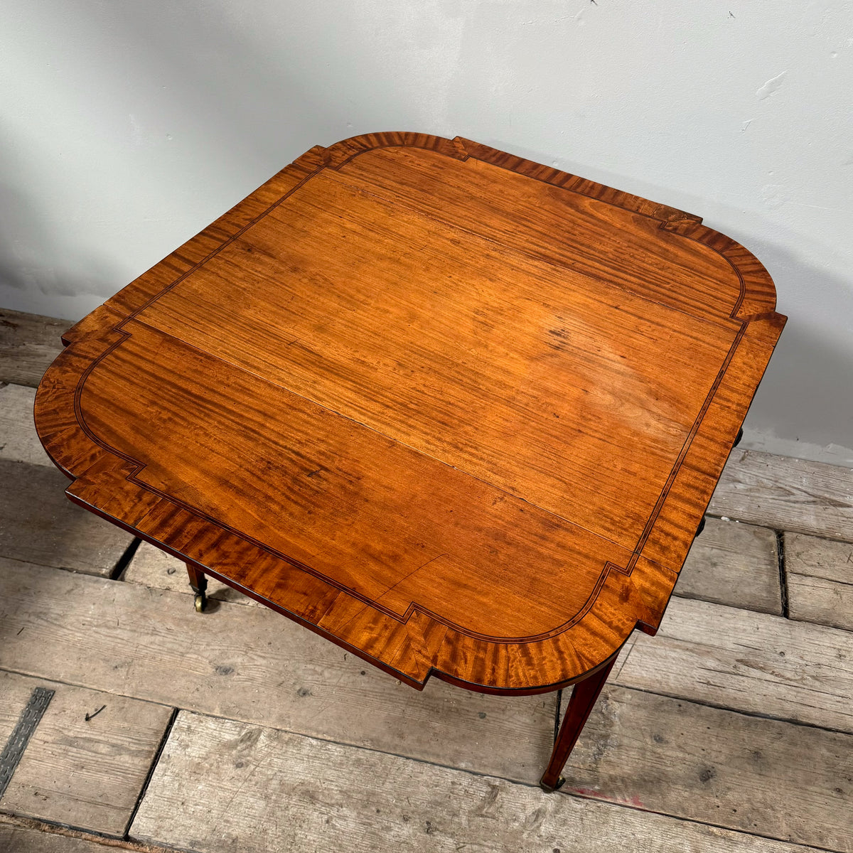 A Sheraton Period Satinwood Pembroke Table