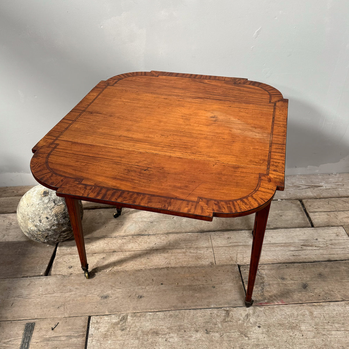 A Sheraton Period Satinwood Pembroke Table