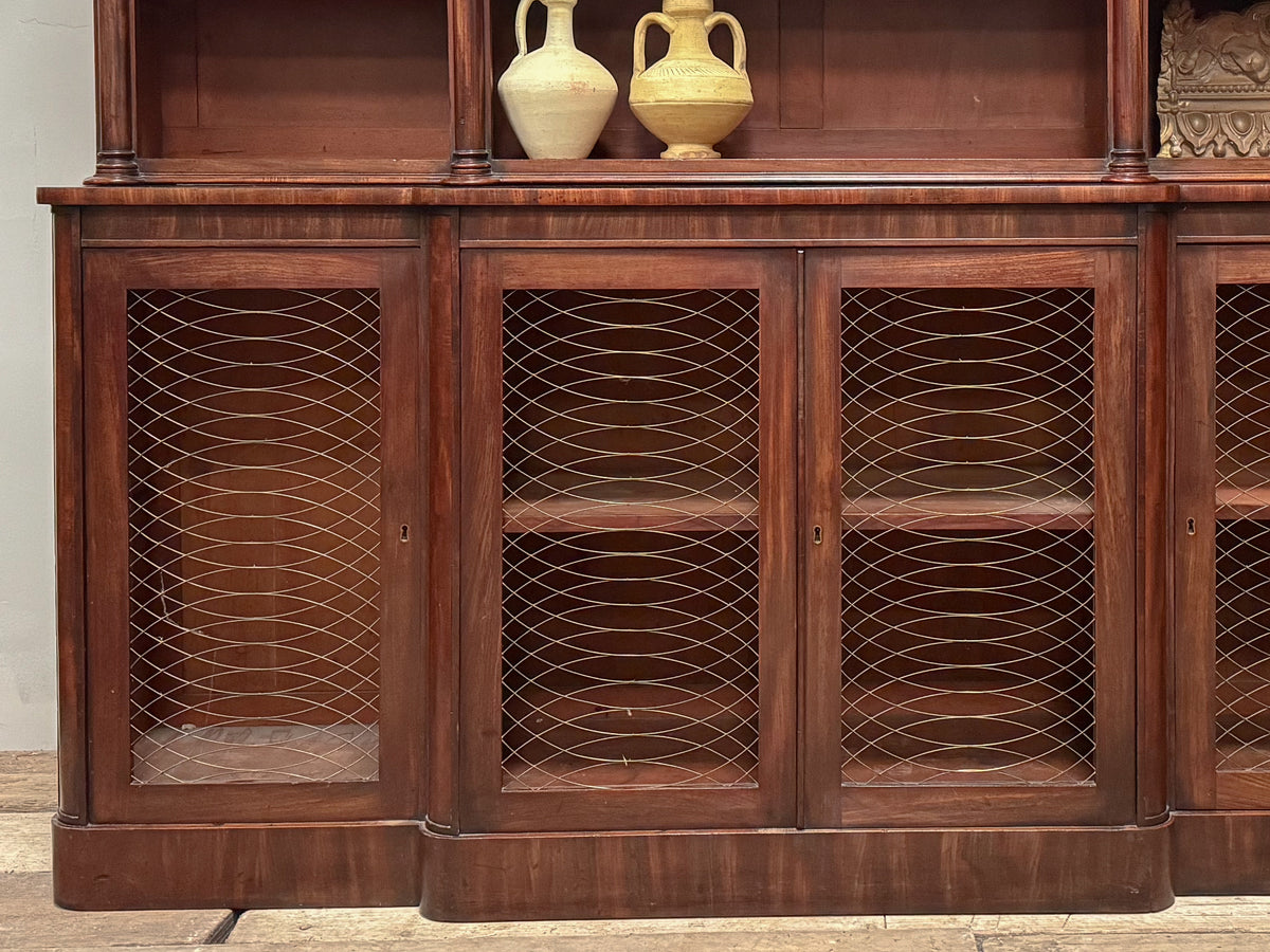 A Regency Mahogany Breakfront Bookcase