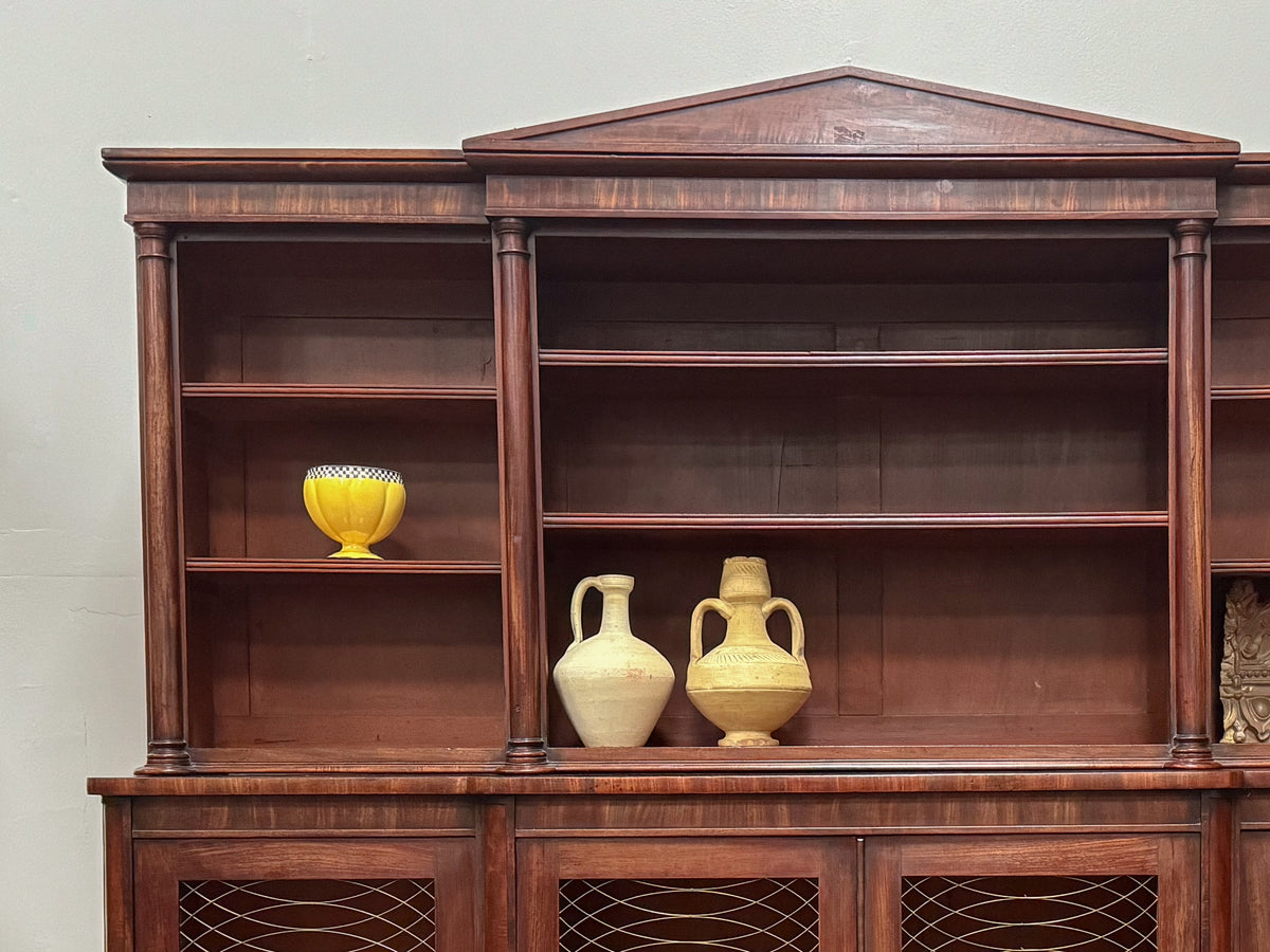 A Regency Mahogany Breakfront Bookcase