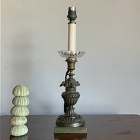 A French 19th Century Bronze Candlestick Lamp