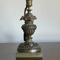 A French 19th Century Bronze Candlestick Lamp