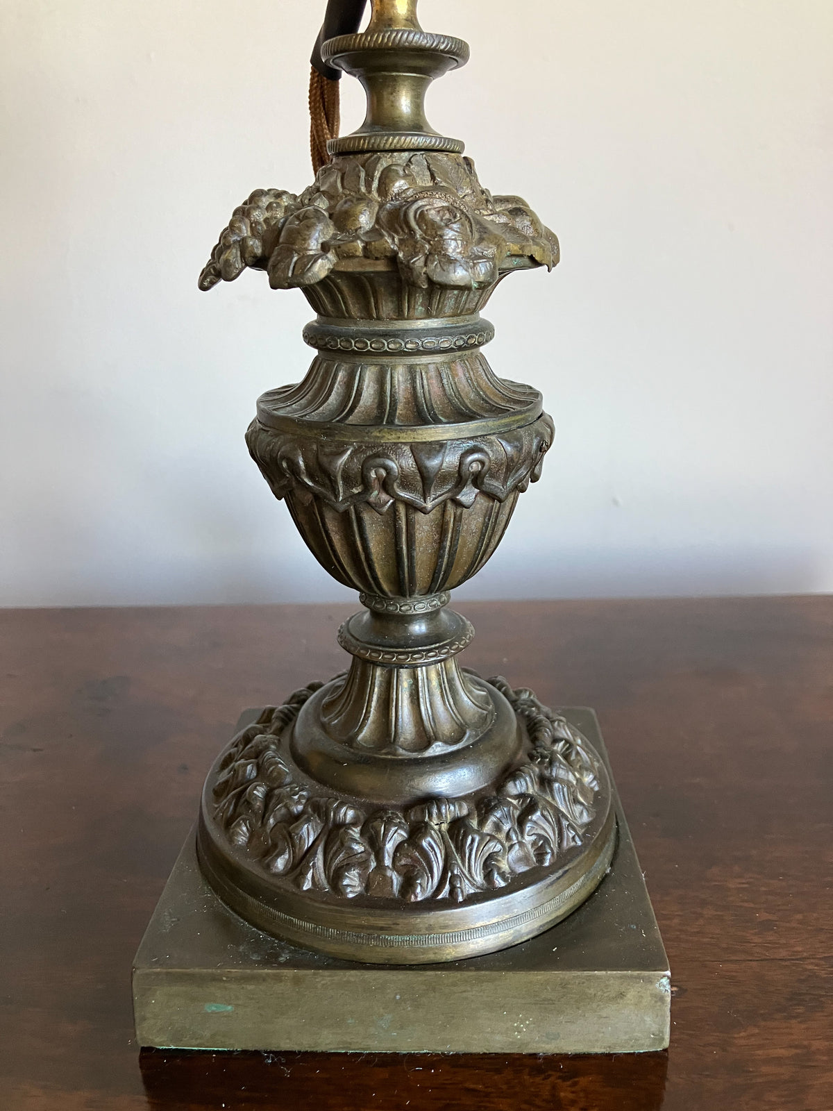 A French 19th Century Bronze Candlestick Lamp