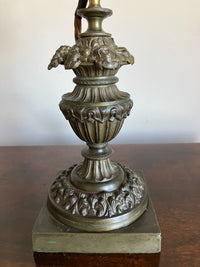 A French 19th Century Bronze Candlestick Lamp