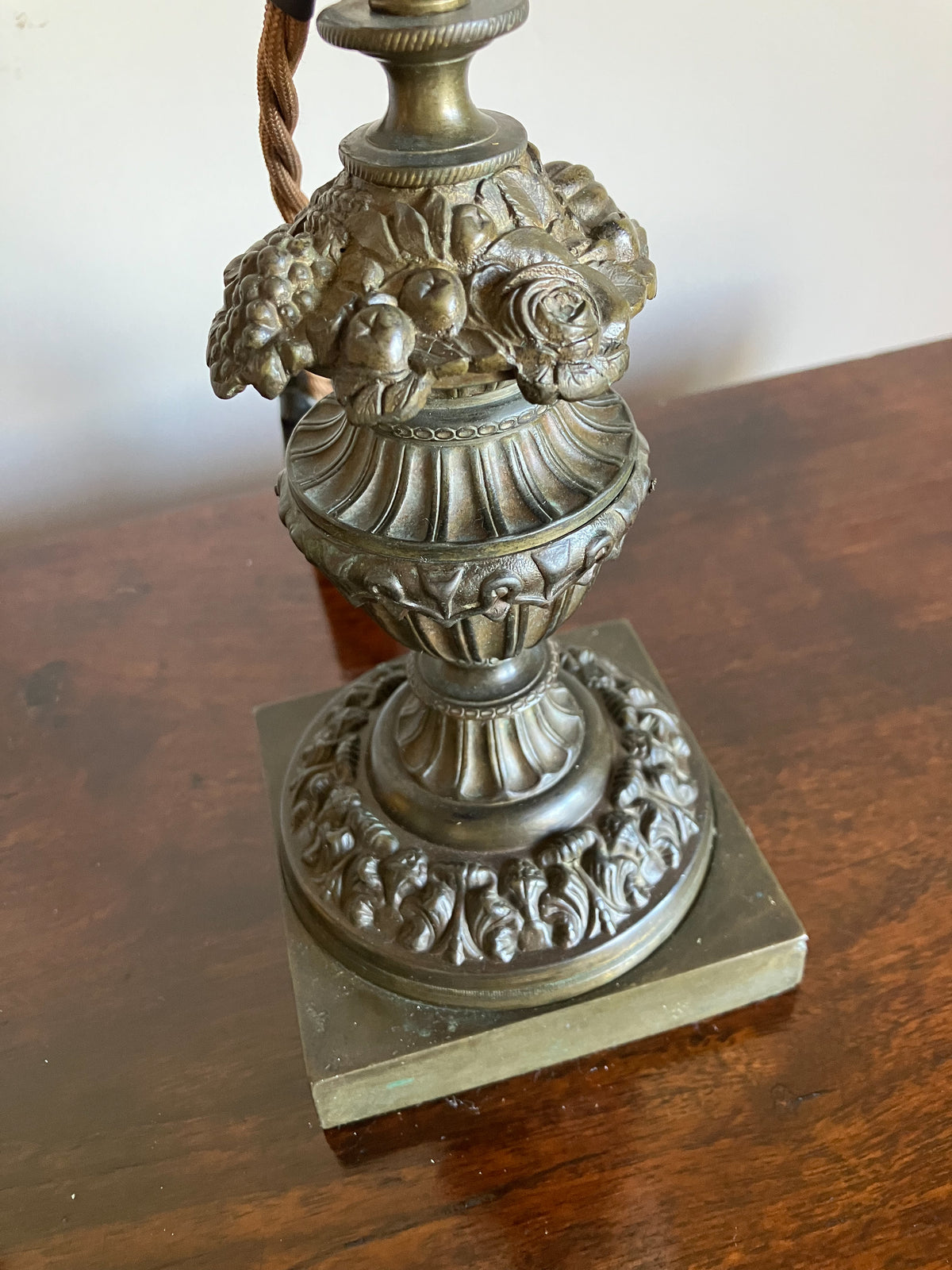 A French 19th Century Bronze Candlestick Lamp