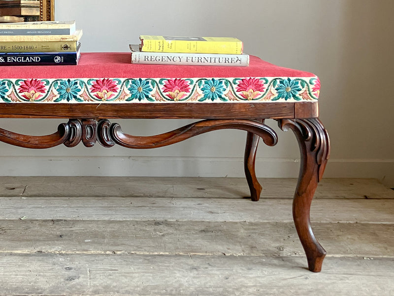 A Mid 19th Century Rosewood Centre Stool