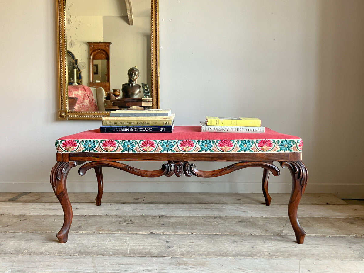 A Mid 19th Century Rosewood Centre Stool