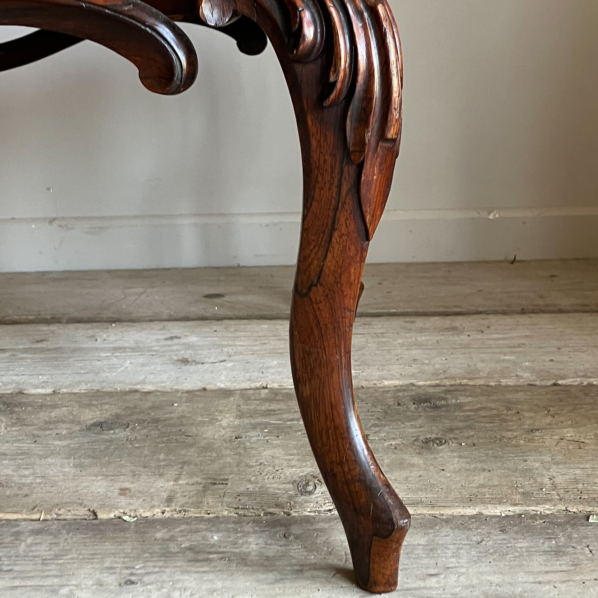 A Mid 19th Century Rosewood Centre Stool