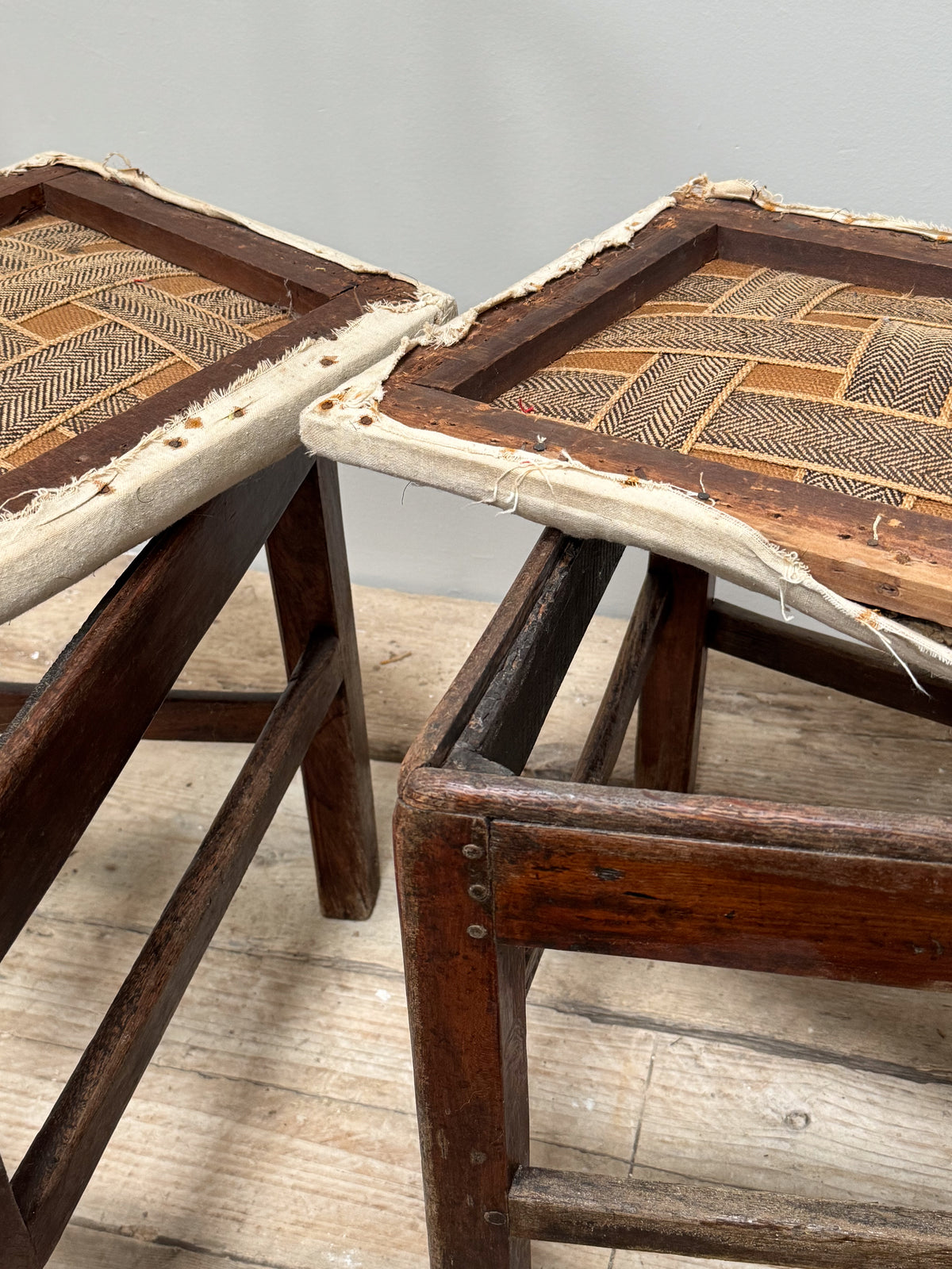 A Pair of Early George III Oak Chairs