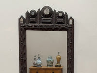 A Large Late 19th Century Tramp Art Mirror