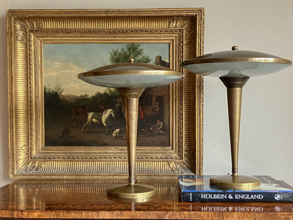 A Pair of Mid Century Fontana Arte Style Lamps