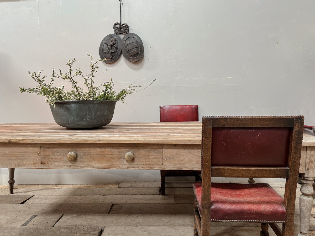 A Huge 19th Century Pine Farmhouse Table