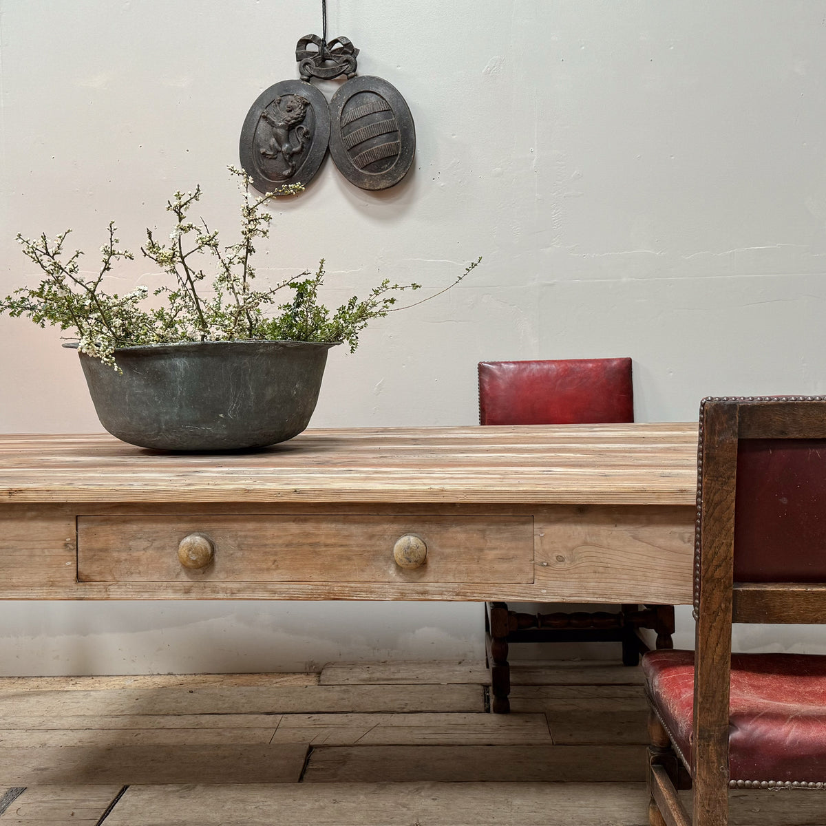 A Huge 19th Century Pine Farmhouse Table