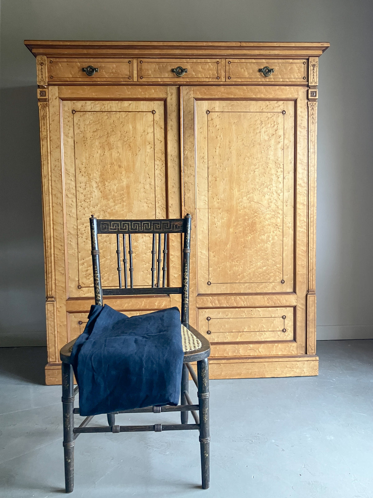 A Late 19th Century Birds Eye Maple Wardrobe by Gillows