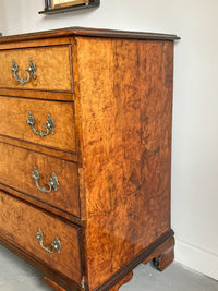 A George II Burr Oak Chest of Drawers