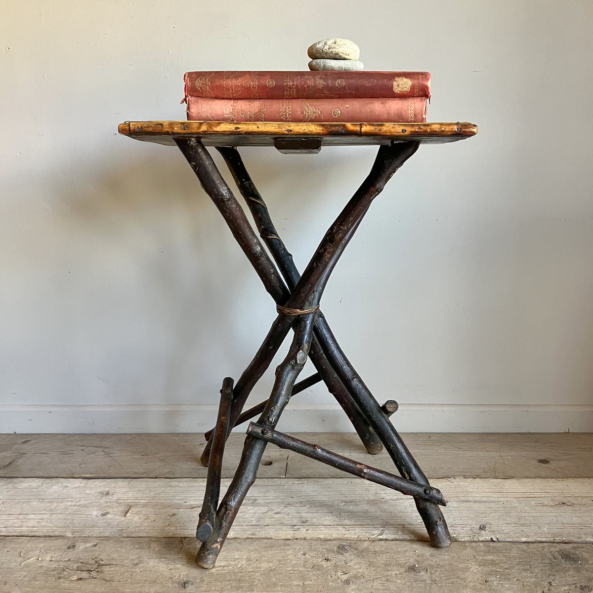 A 19th Century Twig and Bamboo Tripod Table