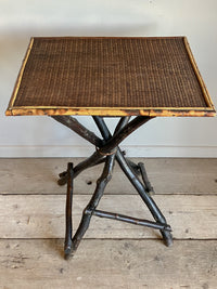 A 19th Century Twig and Bamboo Tripod Table