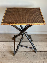 A 19th Century Twig and Bamboo Tripod Table