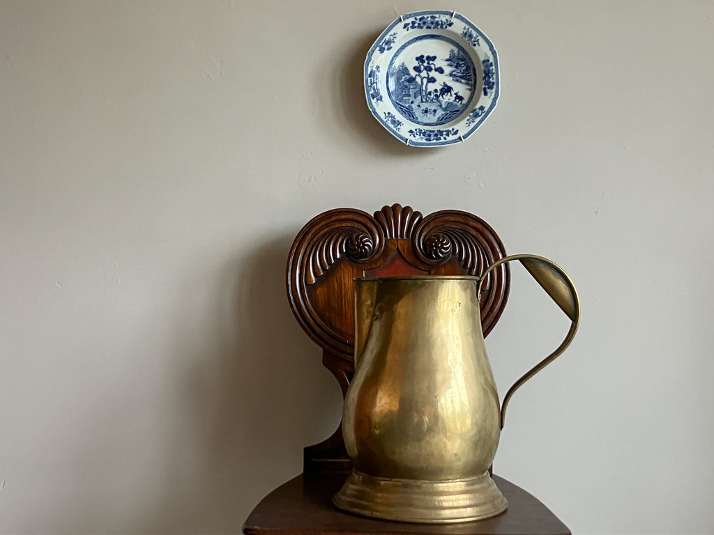 A Large Late 18th Century Brass Ale Jug