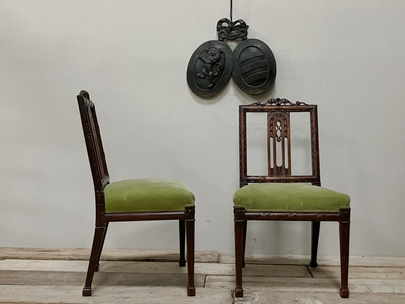 A Set of Six 18th Century Continental Mahogany Chairs