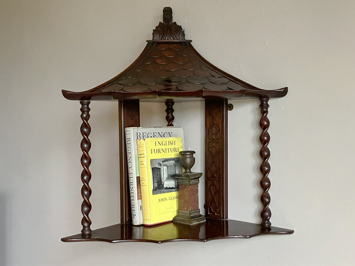 A George III Mahogany Corner Shelf