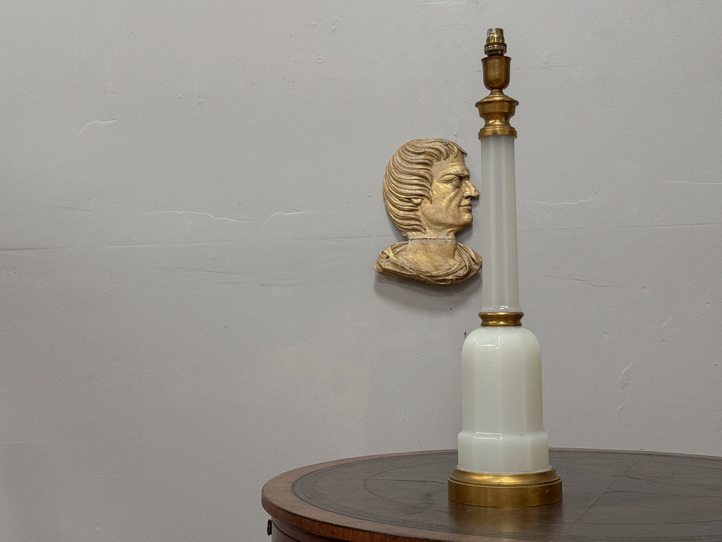 Mid 20th Century Opaline Glass Lamp