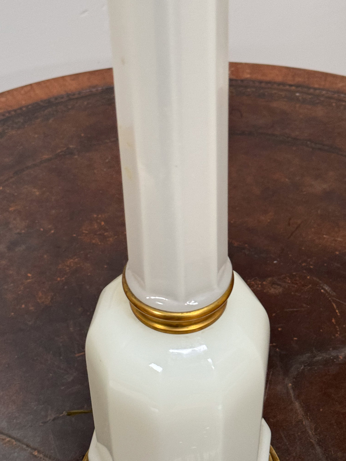 Mid 20th Century Opaline Glass Lamp