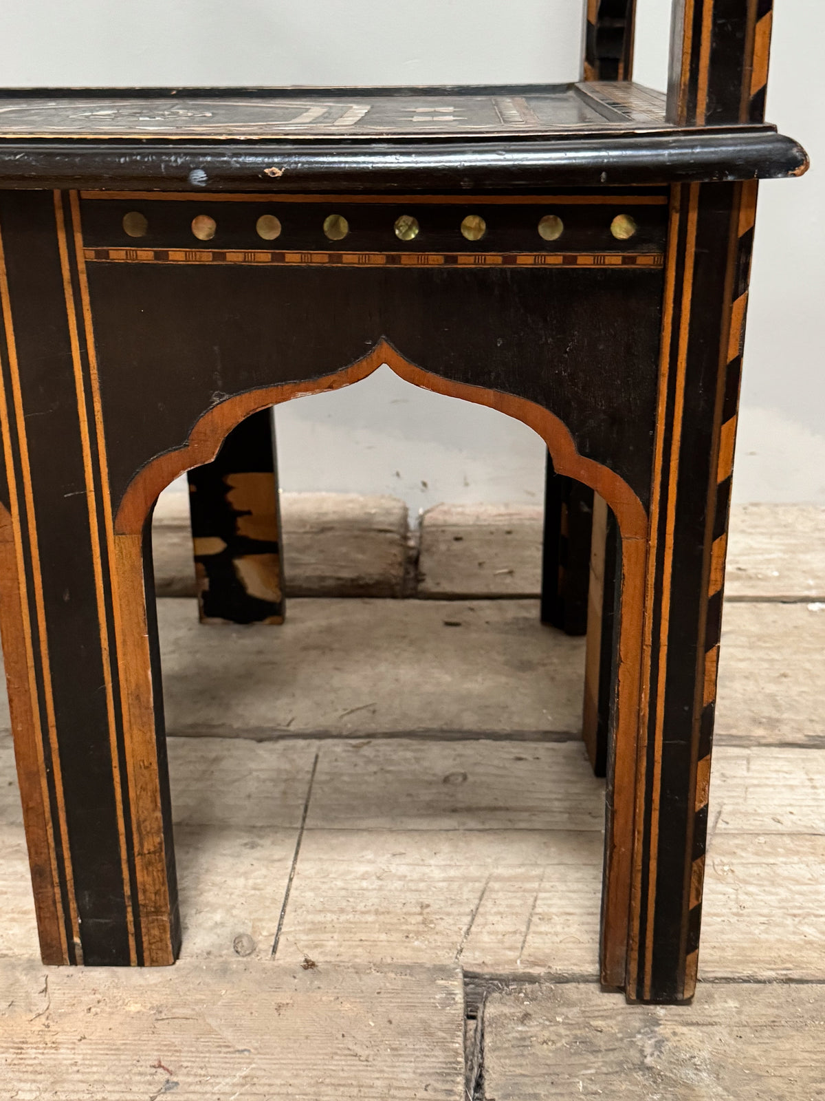 A Rare Late 19th Century Syrian Inlaid Bench