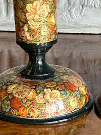 A Pair of Early 20th Century Kashmiri Candlesticks