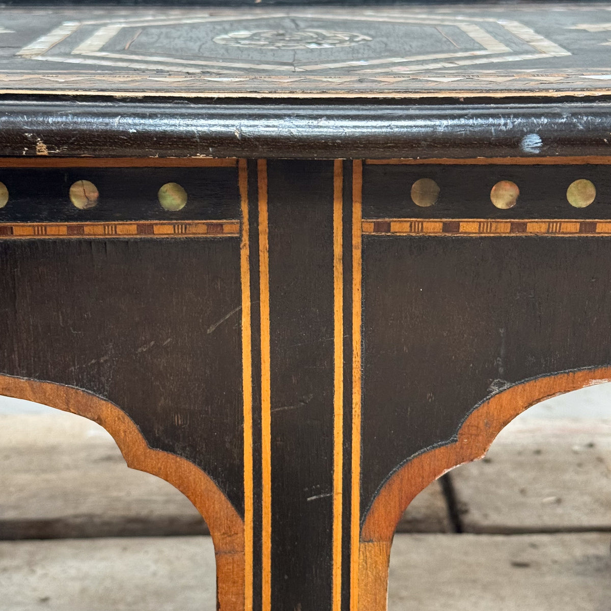 A Rare Late 19th Century Syrian Inlaid Bench