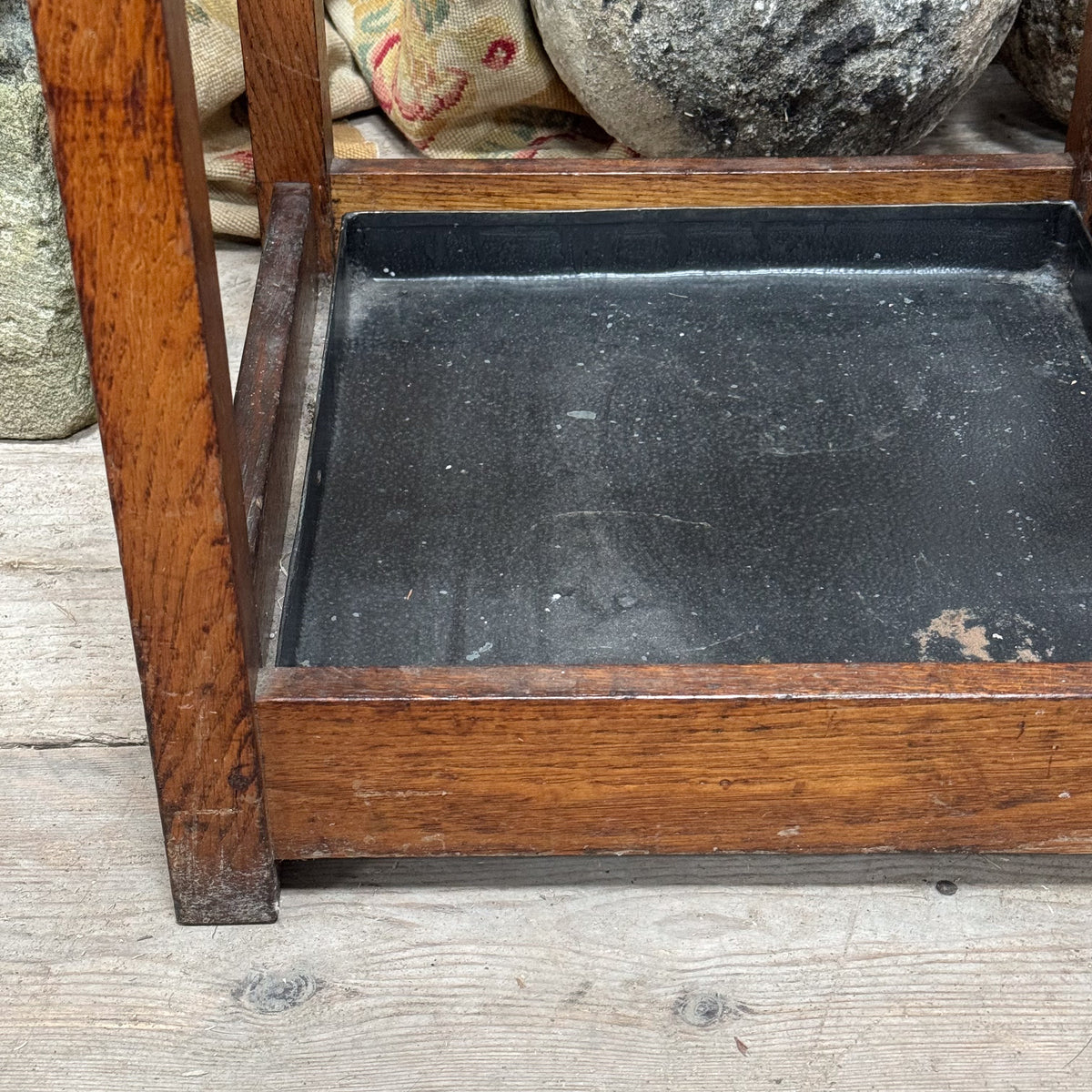 A Pair of Mid 19th Century Oak Stick Stands